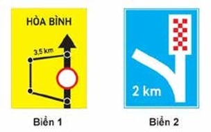 Câu 403: Biển nào chỉ dẫn cho người tham gia giao thông biết vị trí và khoảng cách có làn đường cứu nạn hay làn thoát xe khẩn cấp?